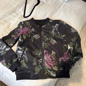 Lululemon Reversible Bomber Jacket Floral/Black